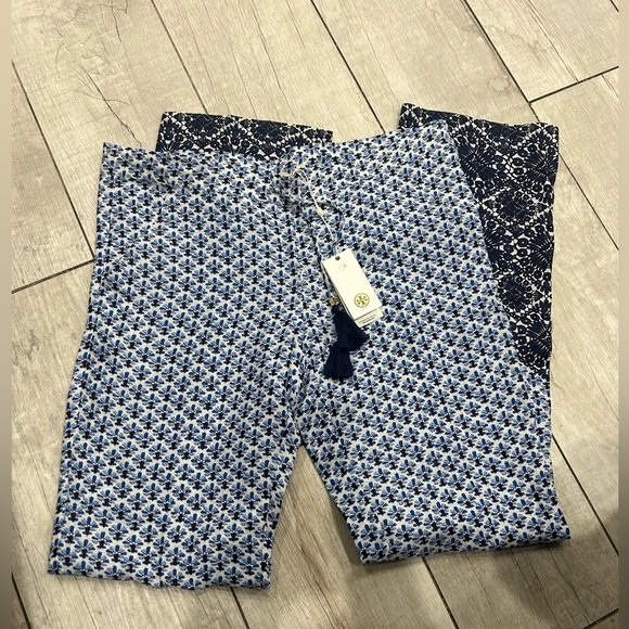 Tory Burch Linen Baja blue  Pants - Picture 9 of 10